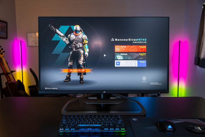 Destiny 2 running on the Corsair Xeneon 32.