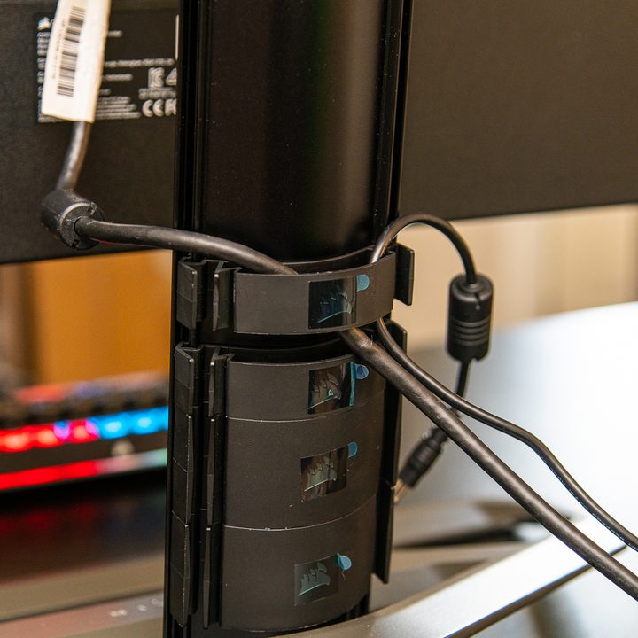 Cable management channels on the Corsair Xeneon 32.