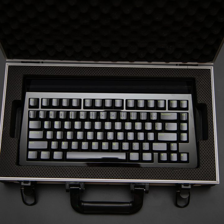 The Cyberboard R2 laying in its carrying case.
