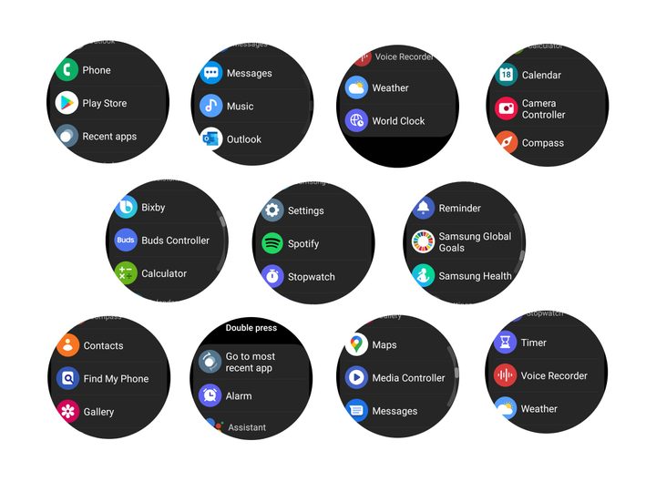 Samsung Galaxy Watch button customizations