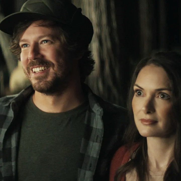 A man and a woman stand next to each other in Gone in the Night.