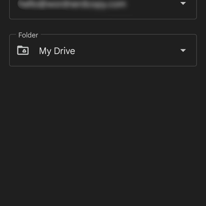 Google Drive app scanner saving document.