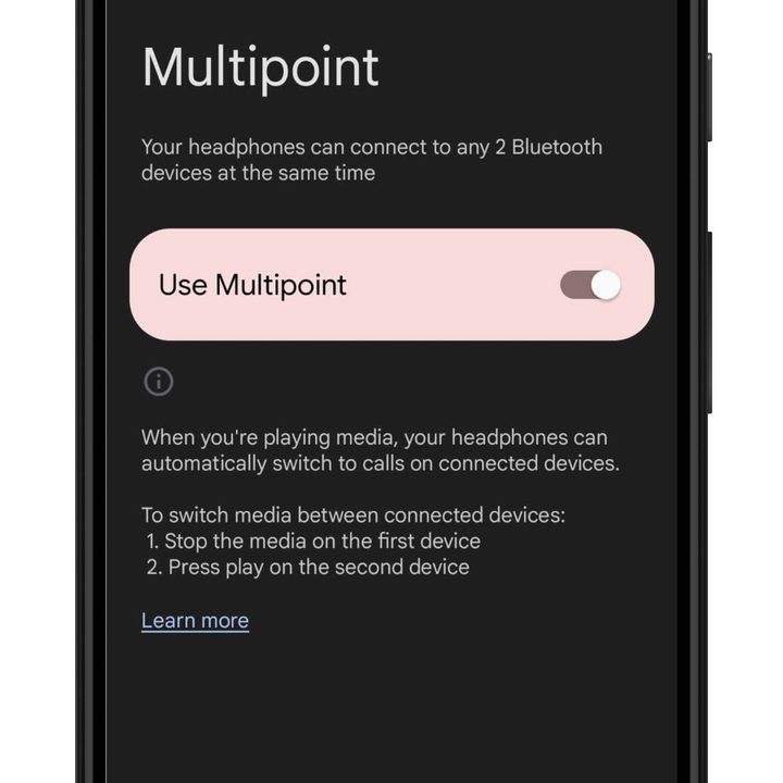 Pixel Buds app for Android: Bluetooth multipoint.