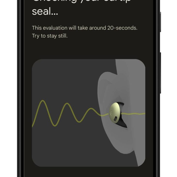 Pixel Buds app for Android: fit test