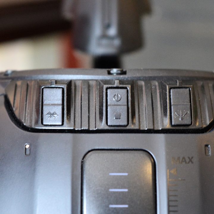 Gravastar Mars Pro control buttons close-up.