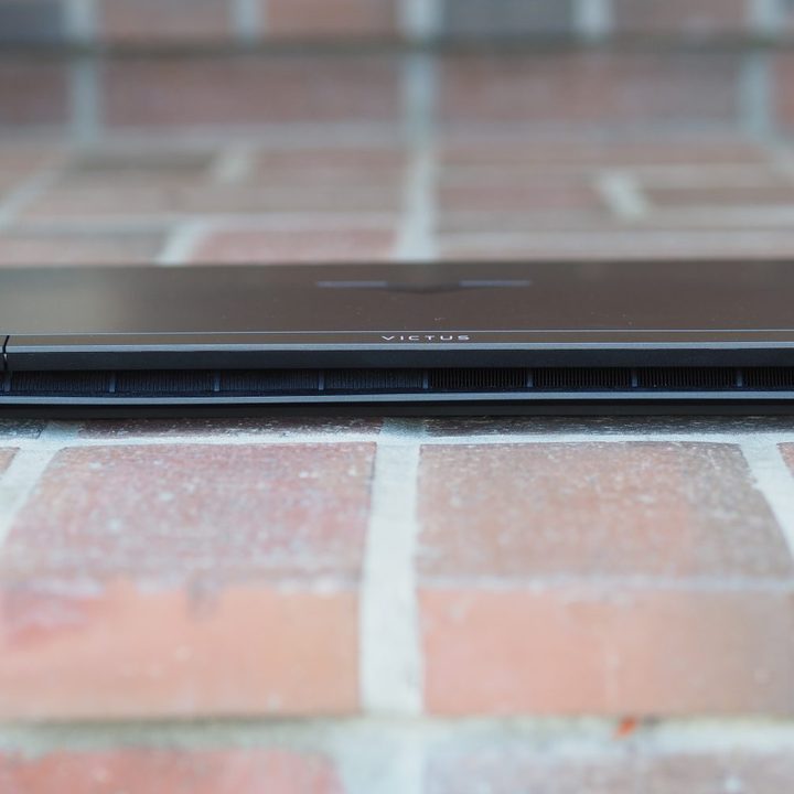 HP Victus 15 rear view showing vent.