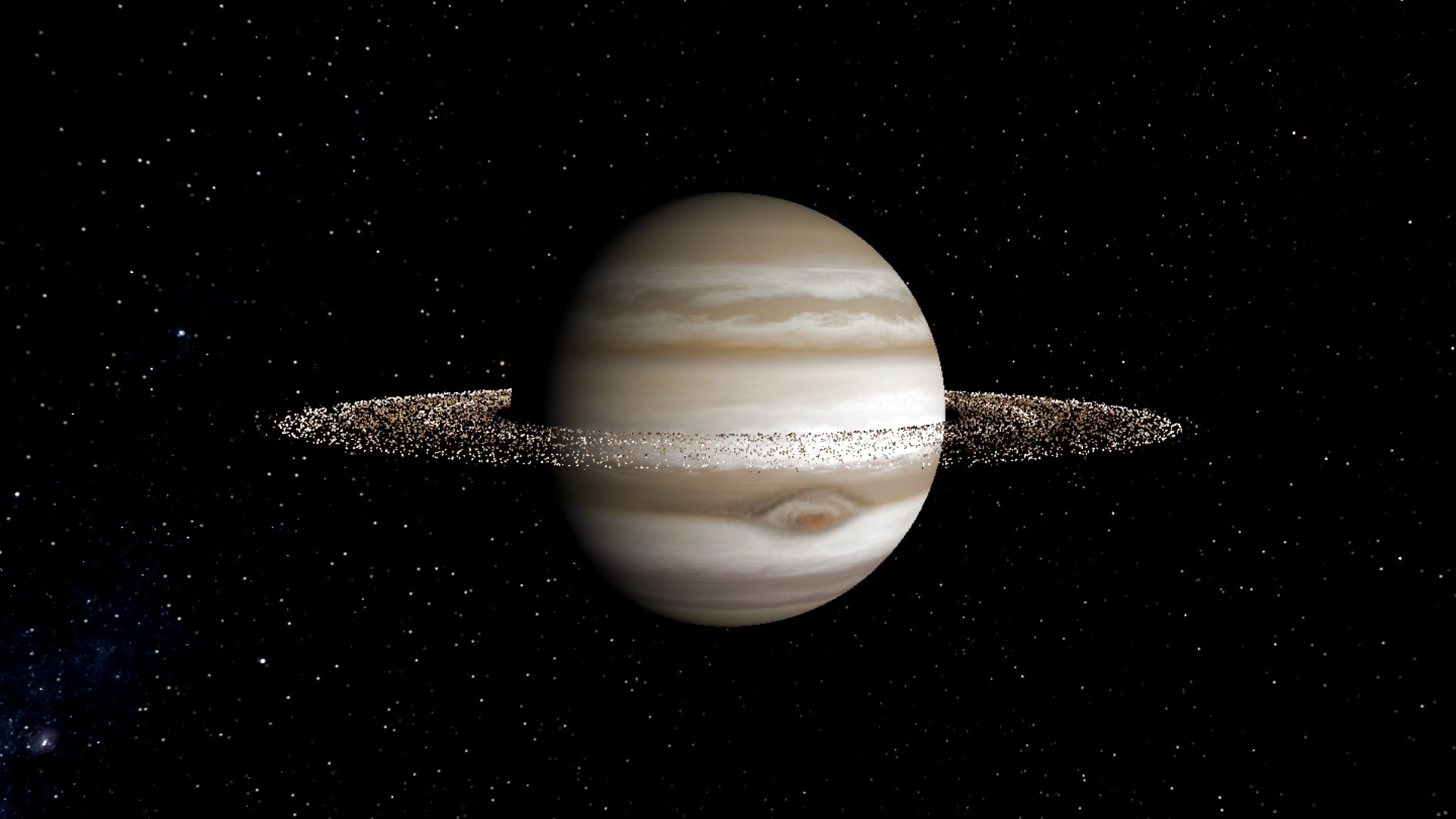 Why doesn't Jupiter have big, beautiful rings like Saturn does