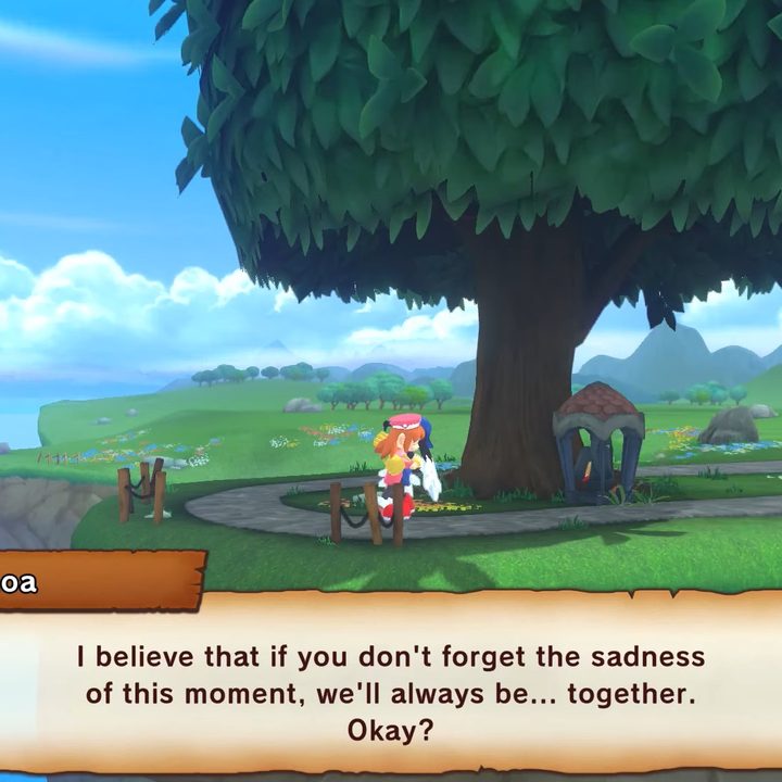 Klonoa hugging Lolo in Klonoa 2.