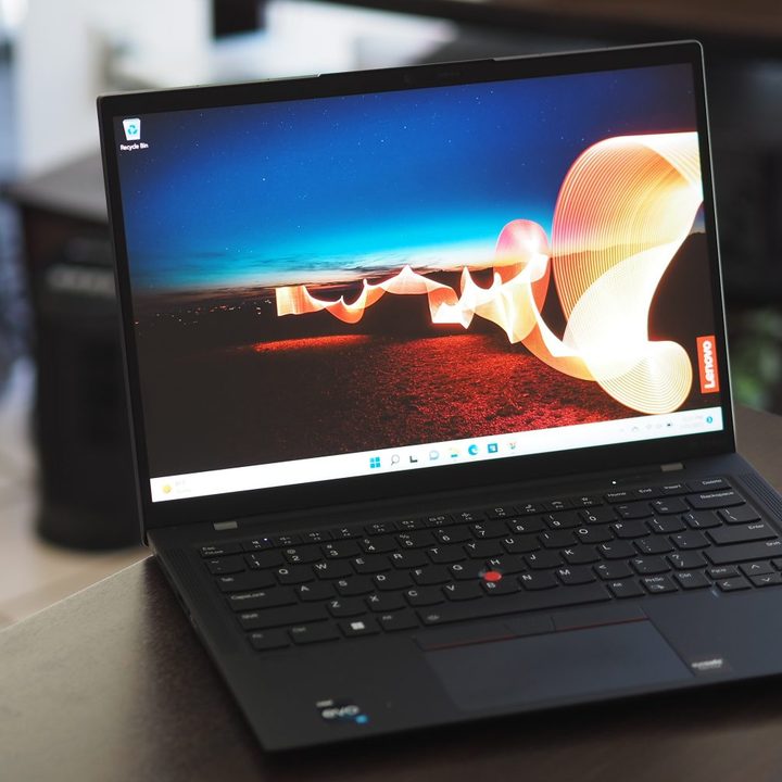 Lenovo ThinkPad X1 Carbon Gen 10 front angled view showing display and keyboard deck.