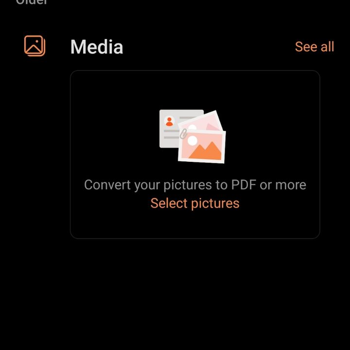 MS Office app Actions menu.