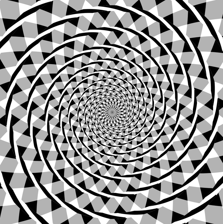 an optical illusion known as the Fraser spiral