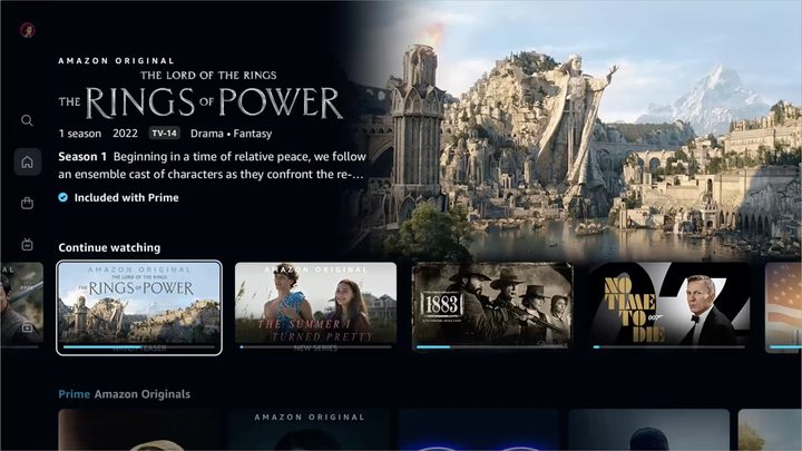 Prime Video app screenshots on Fire TV.
