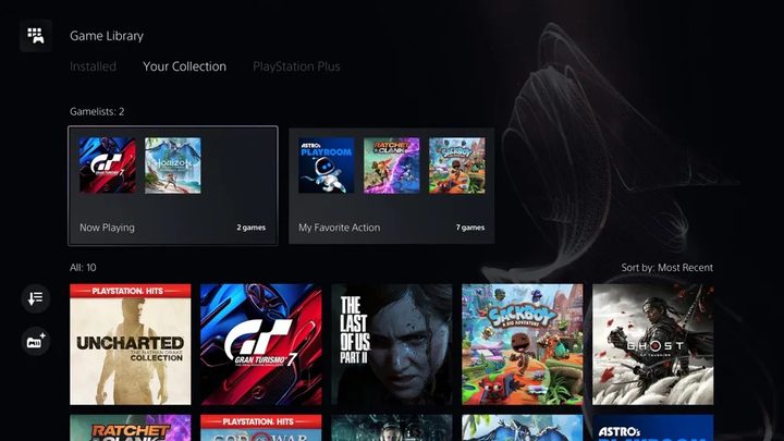 A folder with ps5 games in it.
