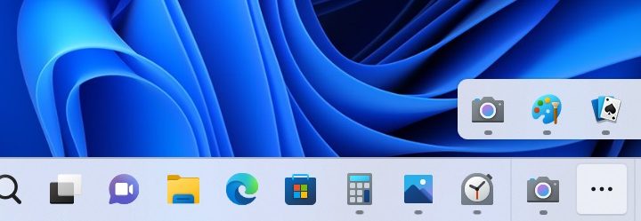 Microsoft is testing a task overflow bar in Windows 11 that works much like the stacks feature in macOS.