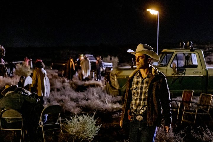 B.J. Novak wears a cowboy hat in Vengeance.