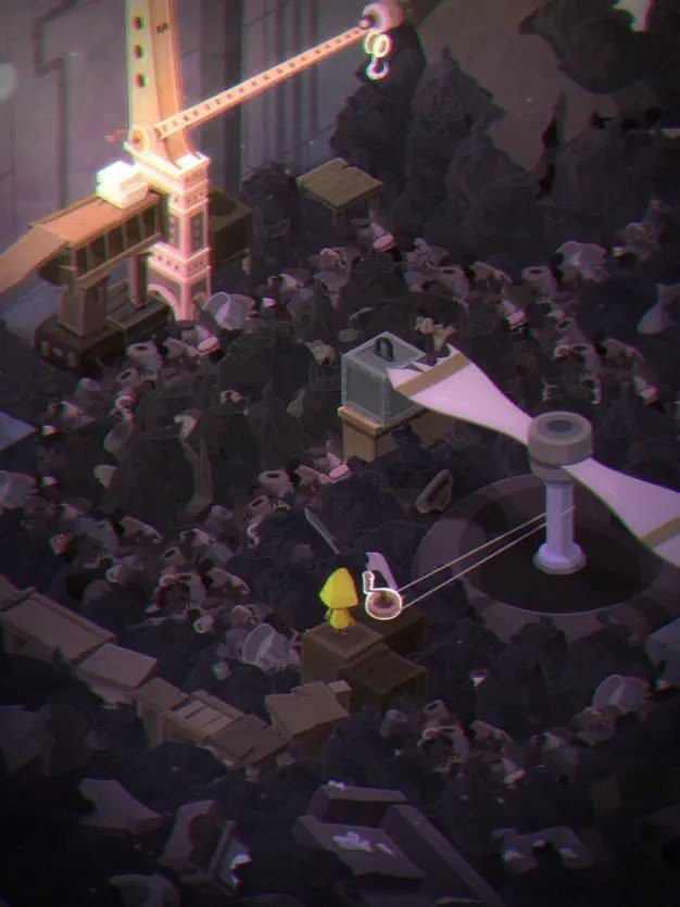 Puzzle solving in Very Little Nightmares on the iPad.