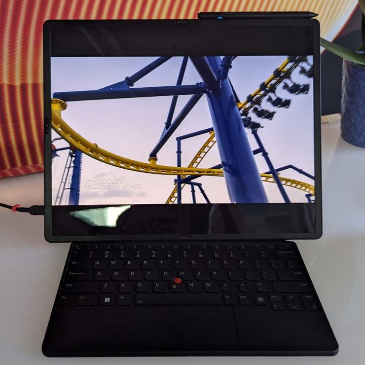 The 2022 ThinkPad X1 Fold in landcape mode.
