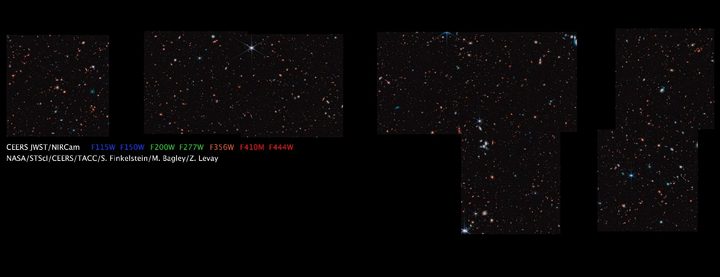 This image—a mosaic of 690 individual frames taken with the Near Infrared Camera (NIRCam) on the James Webb Space Telescope—covers an area of sky about eight times as large as Webb’s First Deep Field Image released on July 12. It’s from a patch of sky near the handle of the Big Dipper. This is one of the first images obtained by the Cosmic Evolution Early Release Science Survey (CEERS) collaboration.