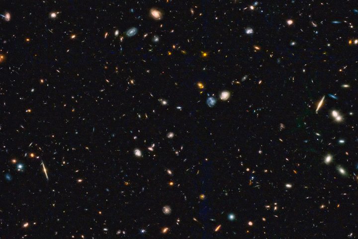 This image is part of a larger mosaic taken with the Near Infrared Camera (NIRCam) on the James Webb Space Telescope. It’s from a patch of sky near the handle of the Big Dipper. This is one of the first images obtained by the Cosmic Evolution Early Release Science Survey (CEERS) collaboration.
