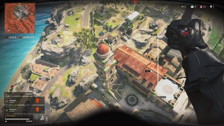 Flying overhead on Fortune's Keep in Warzone.