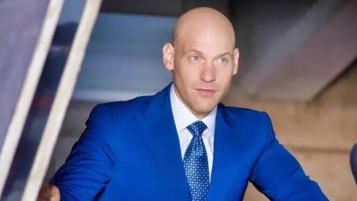 Darren Cross with his eyebrows raised in Ant-Man.