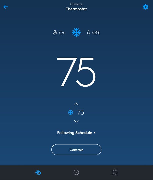 Home screen of the Cync app.
