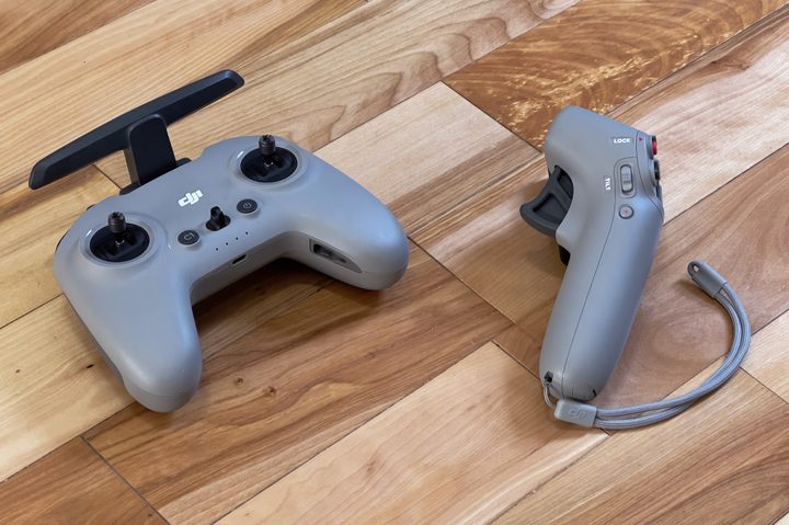 DJI FPV Remote Controller 2 and DJI Motion Controller appear side by side.