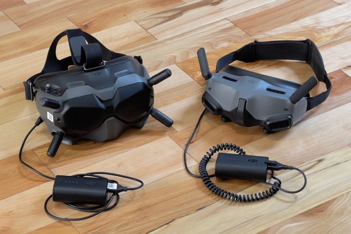 DJI Goggles V2 and DJI Goggles 2 appear side by side