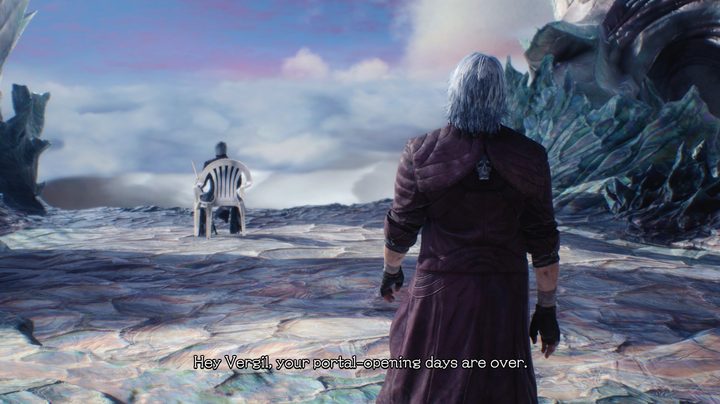 Vergil sitting in a plastic chair.