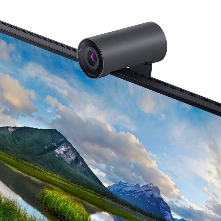The Dell Webcam Pro can be set to QHD, Full HD, and HD resolution settings.