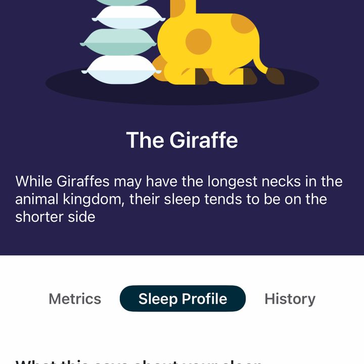 A screenshot of Fitbit's Sleep Profiles feature.