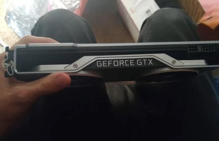 An Nvidia GeForce GTX 2080 graphics card.
