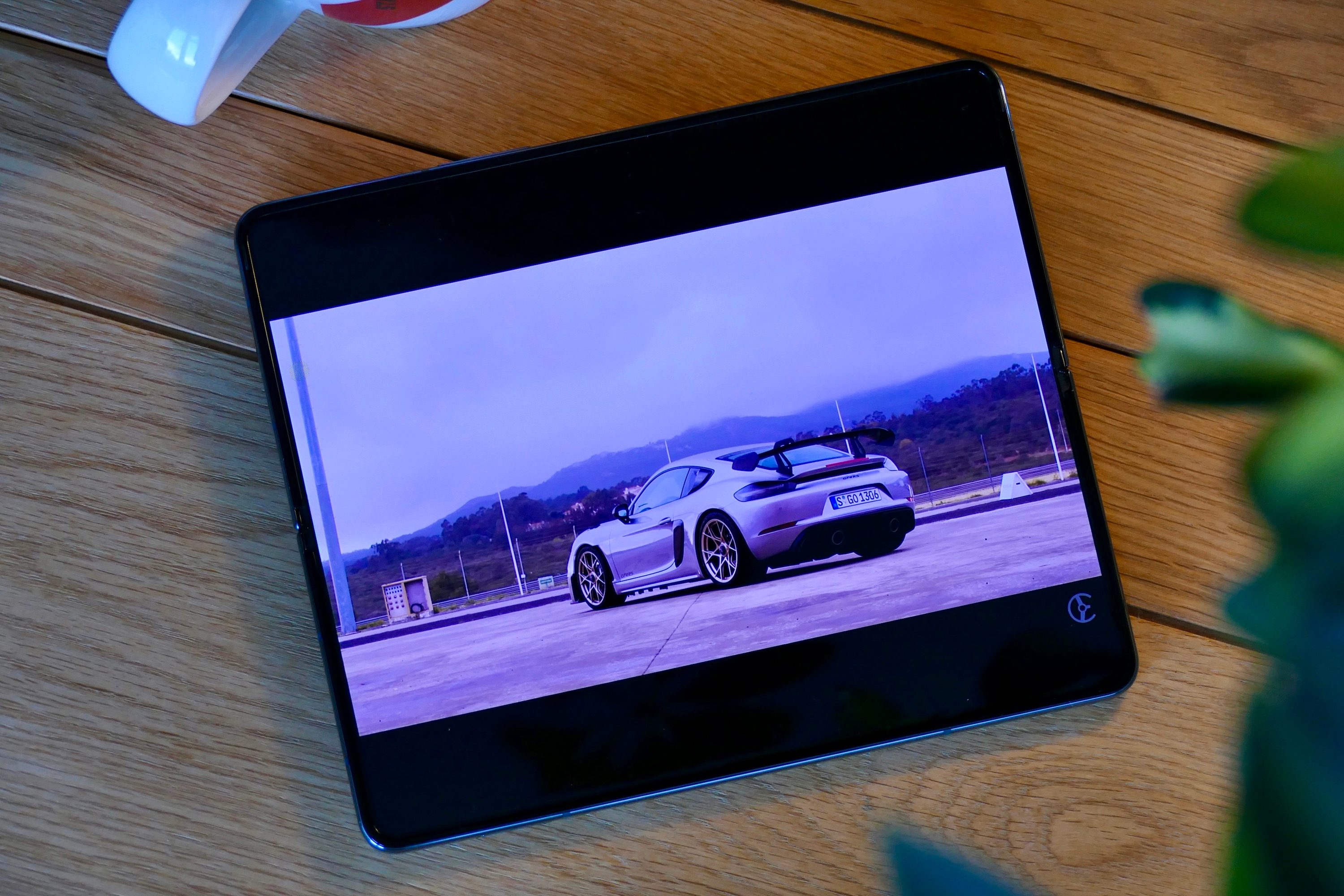 Video playing on the Galaxy Z Fold 4.