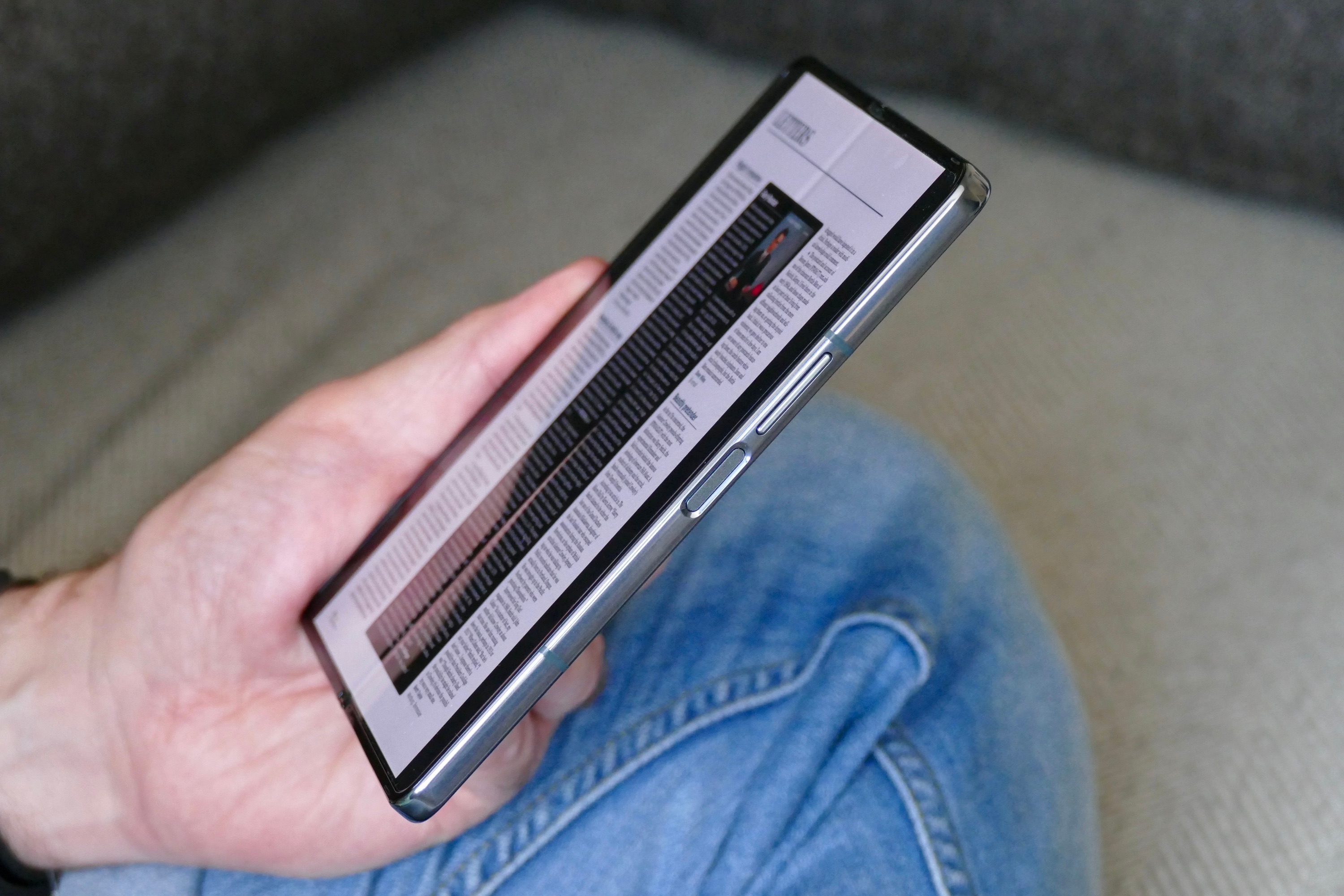 Holding the open Galaxy Z Fold 4.