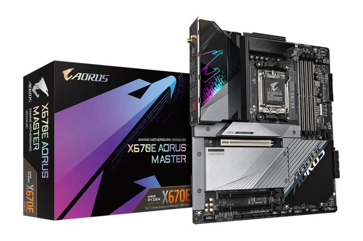 The Gigabyte EZ Latch Plus motherboard on a white background.