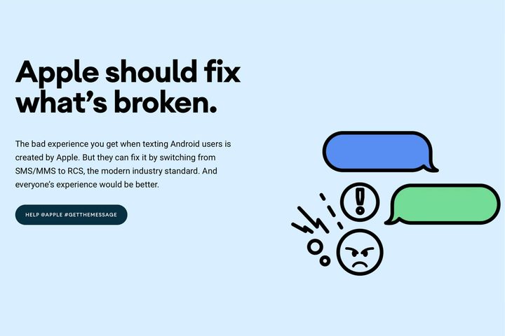 Google's Help Apple Get The Message Banner.