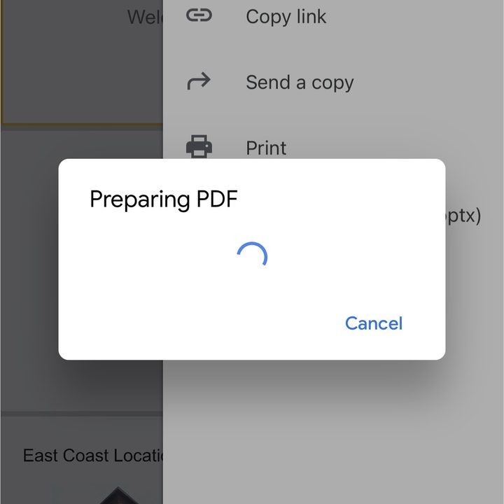Progress for preparing the PDF.