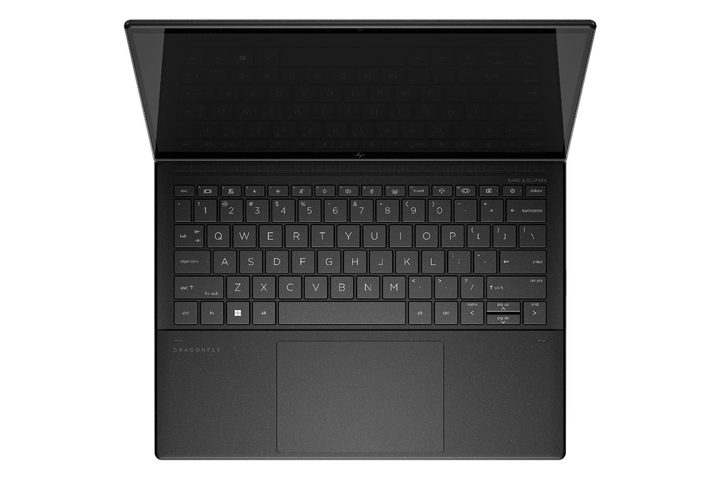 A top down view of the Dragonfly Folio's keyboard.
