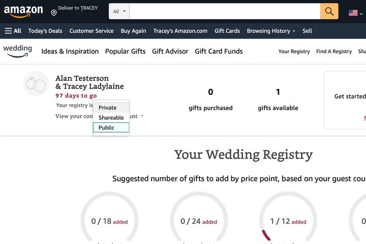 Here's how to make your gift registry list more private