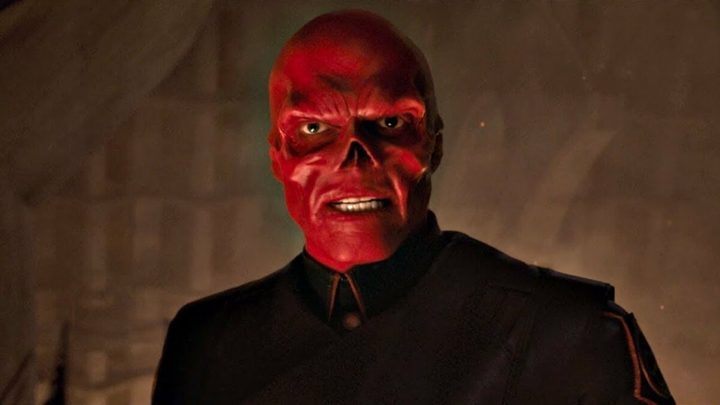 The Red Skull frowning and talking in Captain America: The First Avenger.