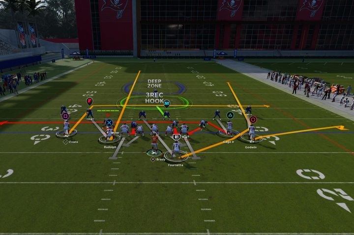 Play art shows Single-High Man defense in Madden 23.