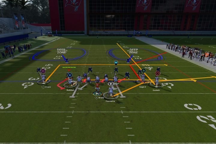 Play art shows Cover 2 Man defense in Madden 23.