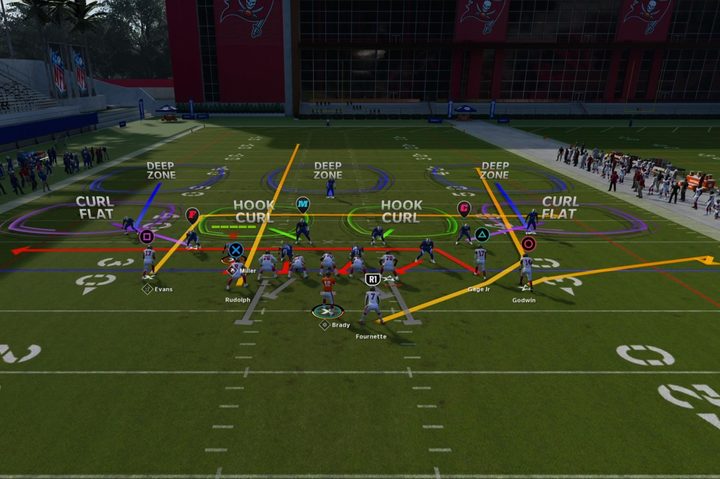 Play art from Madden 23 shows a Cover 3 defense.