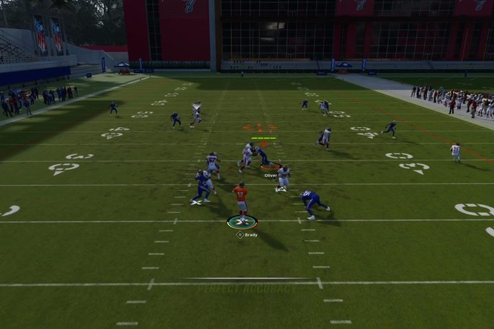 A WR gets open against Cover 4 in Madden 23.