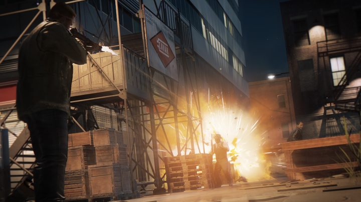 Lincoln Clay blows up an enemy in Mafia 3.