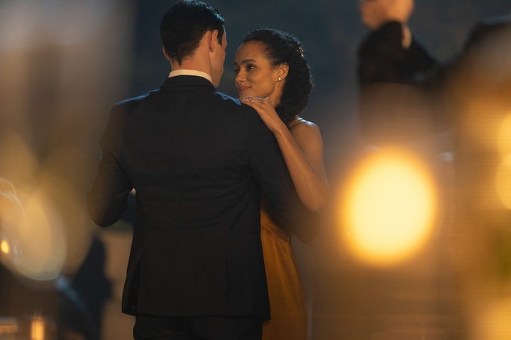 Nathalie Emmanuel dances with Thomas Doherty in The Invitation.