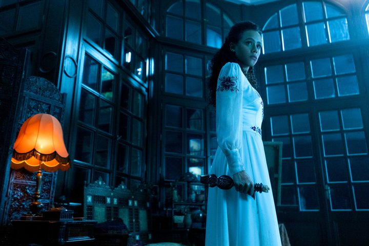 Nathalie Emmanuel holds a broken stake in The Invitation.