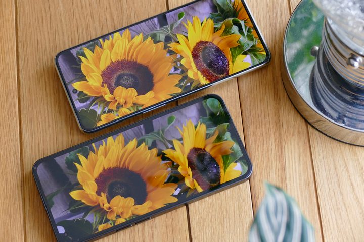 Nothing Phone 1 and OnePlus 10T gallery app.