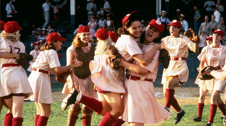 Players celebrating in A League of their Own (1992)
