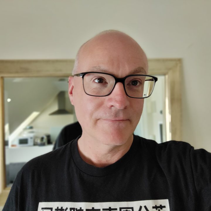 Portrait selfie photo taken with the Nothing Phone 1.